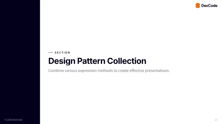 Section typography slide