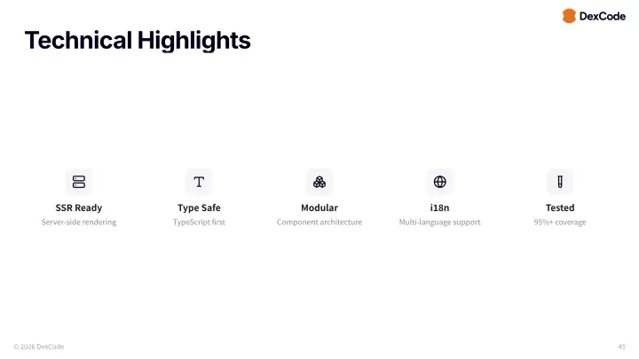 Icon list horizontal slide