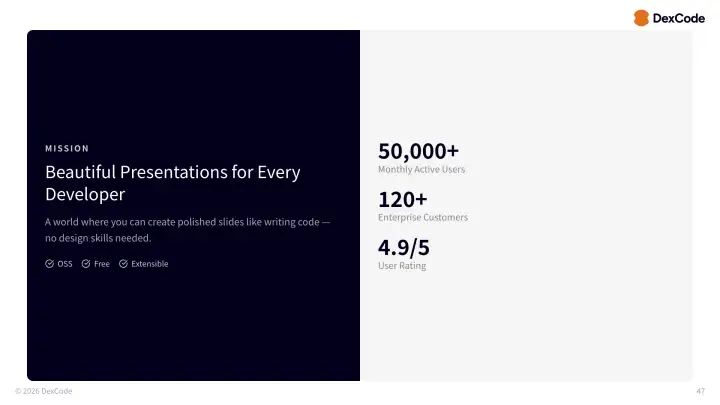 Split dark light slide